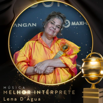 LENA D’ÁGUA VENCE GLOBO DE OURO DE MELHOR INTÉRPRETE